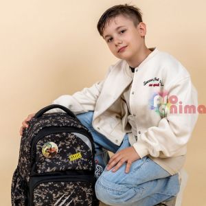 Ученическа, момчешка раница с две отделения и ергономичен гръб Belmil Dinosaur World