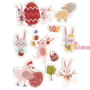 Jelly стикери DP Craft, Великден, 9 бр.