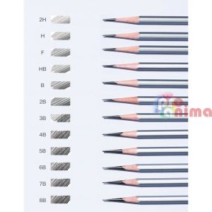 Комплект молиеи за графика Deli Dmast, 12 бр., в метална кутия