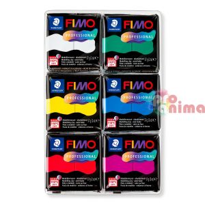 Комплект с полимерна глина Fimo Professional True Colours, 6 цвята