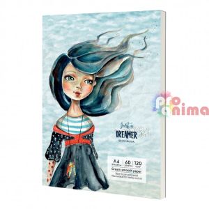 Скицник за рисуване Drasca Having a Lovely Time, A4, 60 листа, 120 g/m2