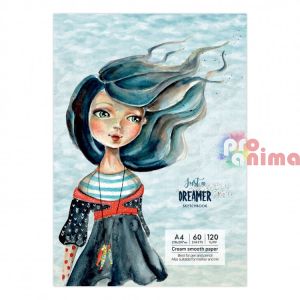 Скицник за рисуване Drasca Just a Dreamer, A4, 120 g/m2