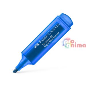 текст маркер Faber-Castell, неон син