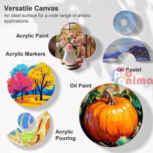 Кръгли платна за рисуване Phoenix Artist опънати на подрамка Различни размери