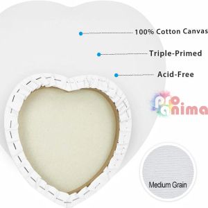 Платно за рисуване сърце 20 cm Phoenix Artist опънато на подрамка