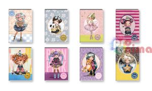 Тетрадка Black&White Miia, малки квадратчета, 40 листа, малък формат, за момиче