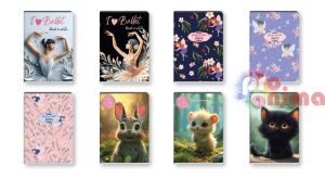 Тетрадка Black and White, малки квадратчета, 24 листа, за момиче