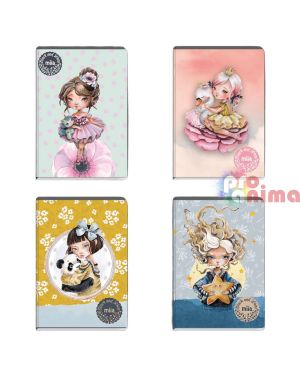 Тетрадка Black and White Miia, А5, 24 листа, големи квадрати, за момиче