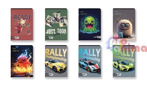 Тетрадка Black and White, големи квадратчета, А5, 24 листа, за момче