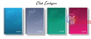 Тетрадка Black&White, A4, 150 листа, редове, спирала, Club Exclusive