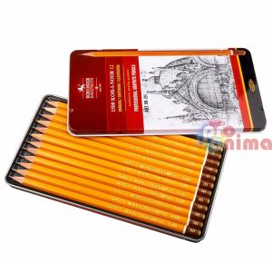 Комплект чернографитни моливи KOH-I-NOOR Art, 12 бр.