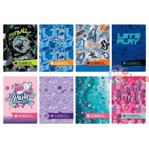 Тетрадка Gabol, тесни и широки редове, А5,  20 листа, за момче