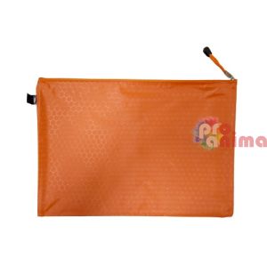 Папка с цип А4+, текстилна, оранжева