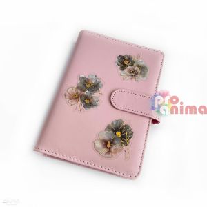 Стикери цветя от прозрачно PET фолио, 20 бр., сива пудра