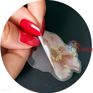 Стикери от PET фолио, 50 бр., цветя, пастелни