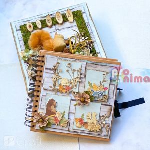 Албум за скрапбук с крафт картон DP Craft, 30.5 x 30.5 cm, 40 л.