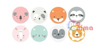Стикери на ролка Животни, 500 бр.