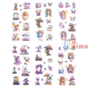 Стикери от PET фолио Феи, 6 листа