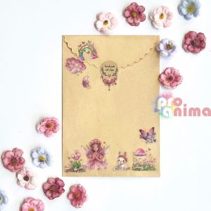 Феи- стикери от прозрачно фолио, 6 листа стикери, дъга