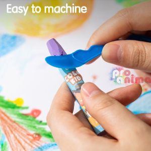 Пастели маслени Deli Color Kids, 24 цвята, измиващи се