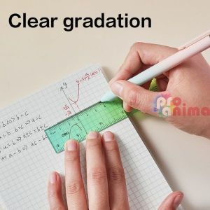 Комплект чертожен Deli- линия, 2 триъгълника, транспортир