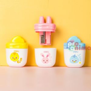 Острилка Deli, с контейнер, единична, детска