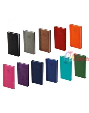 Бележник с дати, 8 x 16 cm, термо с кант, 64 листа