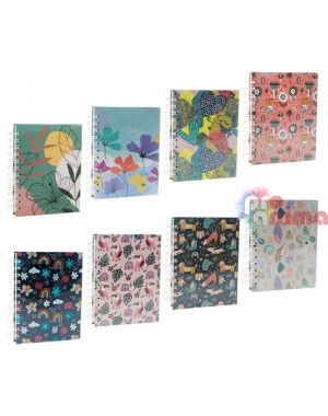 Планер с твърда корица, спирала, 96 листа, 12 x 17 cm, с 12 разделителя