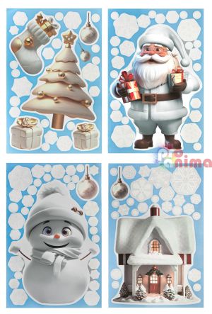 Бяла Коледа- стикери за прозорци, 113 бр.