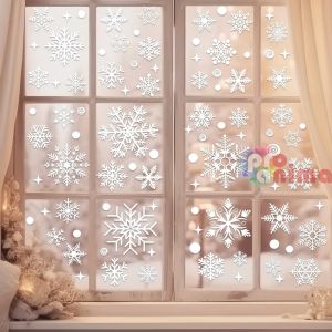 Стикери за прозорци Снежинки, 137 бр.