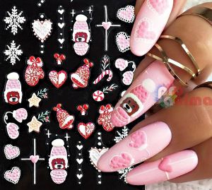 Стикери за нокти Коледна атмосфера, 215 бр.