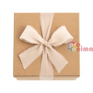 Шифонени панделки за декорация, 3 бр., крем и бежово