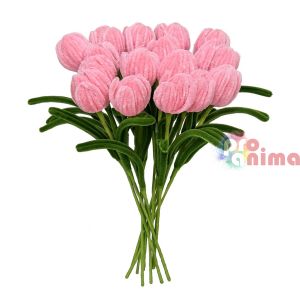 Пухени телчета в пастелни цветове 300 бр., 30 cm x 4 mm