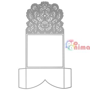 Шаблон за изрязване и релеф (щанца) Сгъваема покана