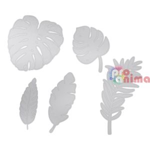 Шаблони за изрязване и релеф (щанци) Екзотични листа, 5 бр.