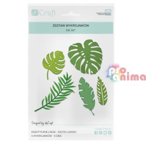Шаблони за изрязване и релеф (щанци) Екзотични листа, 5 бр.