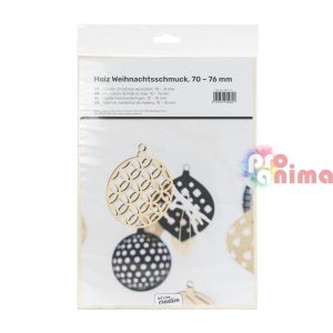 Дървени фигурки за декорация, Коледна украса, 13 бр.