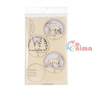 Фигурки от дърво за прозрачни топки, Сърна и елхи