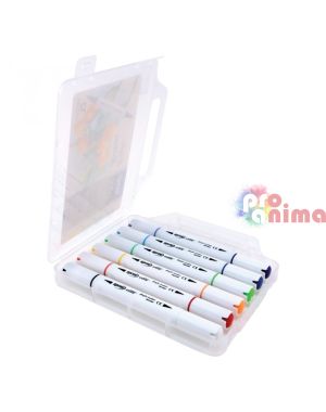 Двуцветни акрилни маркери Spree, 12 цвята