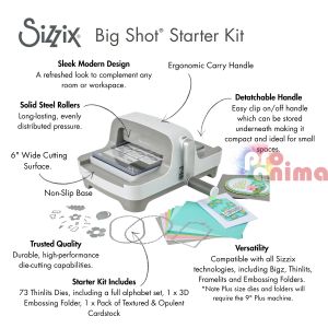 Sizzix- машина за изрязване и релеф, стартов комплвкт