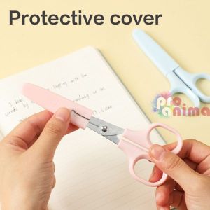 Ножица детска Deli Macaron, с предпазна капачка, 12.2 cm