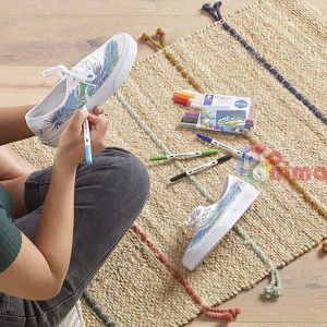 Маркери за текстил Staedtler, 12 цвята, двувърхи