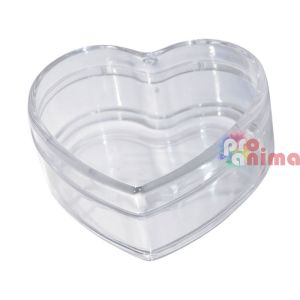 Прозрачна кутийка с форма на сърце 85 x 40 mm