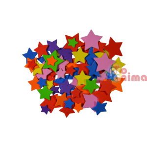 Стикери от гумирана EVA пяна (foam) 55 бр. Звезди