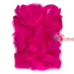 Пера за декорация пухкави 5-12 cm 10 g Тъмно розови