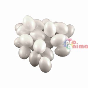 Пластмасови яйца 45 mm, пакет 10 бр бели