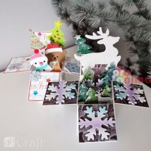 Стикери от гумирана пяна, 12 бр, Снежинки