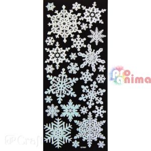 Стикери 27 бр. Снежинки