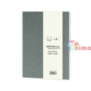 Скицник Natural Touch Soft А5 80 л 100 g/m2 стоманено сив