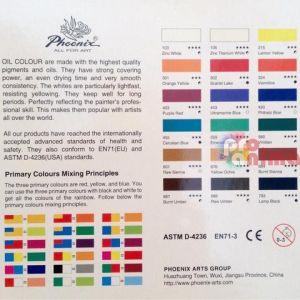 Комплект маслени бои за рисуване 18 цвята Phoenix
